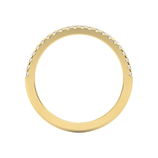 french pave eternity band yellow-top_view